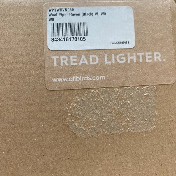 Allbirds Women 8 Wool Piper Raven Black Lace Up Comfort Round Toe New - Picture 7 of 7